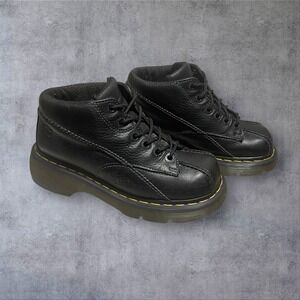 Dr. Martens Daisy Black Leather Oxford Shoes Womens 6  Platform Chunky Y2K 90s